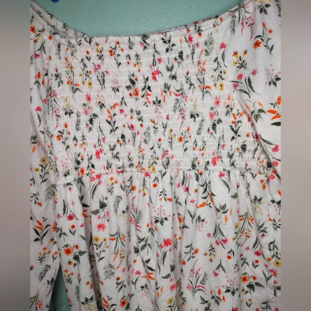 Girl Floral jersey over the shoulder top Top• 14/16• Gap